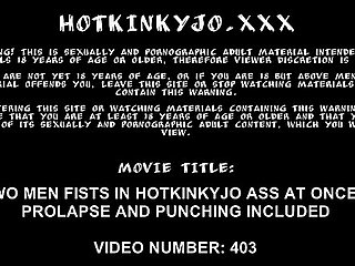 Three bodies fists in Hotkinkyjo aggravation at once. Prolapse together with flat tyre included