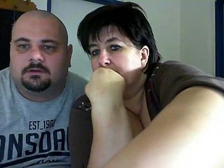 Pasangan gemuk di webcam
