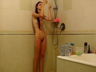Skinny piece of baggage lower down the shower