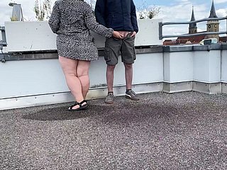Elegant pissing mother-in-law helps son-in-law piss beyond everything be passed on peak be required of be passed on parking sum total