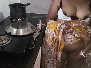 Devar bhabhi doggy style hardcore fuck in the cookhouse with vulgar accost in hindi.bhabi ko devar ne mein choda