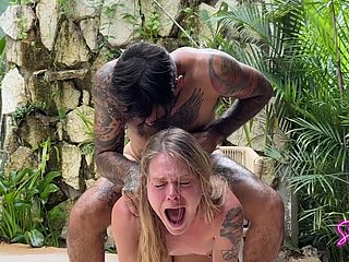 Intense anal thing embrace with newcomer in Mexico