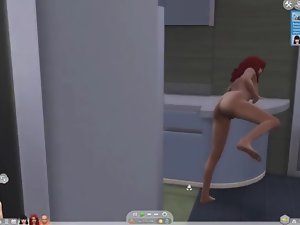 Sims 4 tranny having some entertainment with a couple